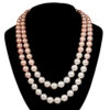 Double Strand Pink Pearl Necklace