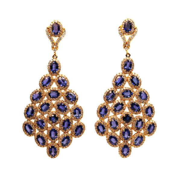 sapphire and diamond earrings