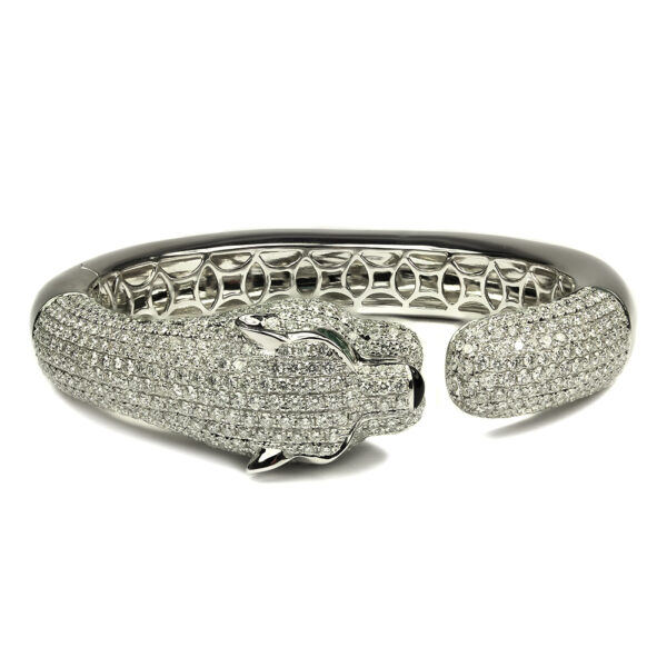 diamond cougar bangle bracelet