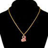 pink and gold heart necklace 2